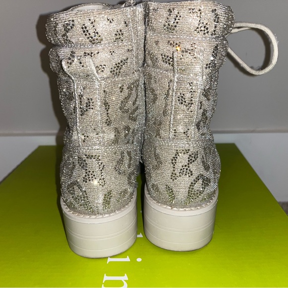 Gianni Bini Balynne Gold Combat Boots - Picture 5 of 8